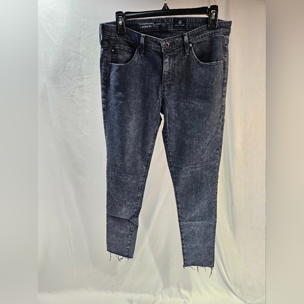 AG Adriano Goldschmied The Legging Ankle Super Skinny Jeans Gray SZ 30R